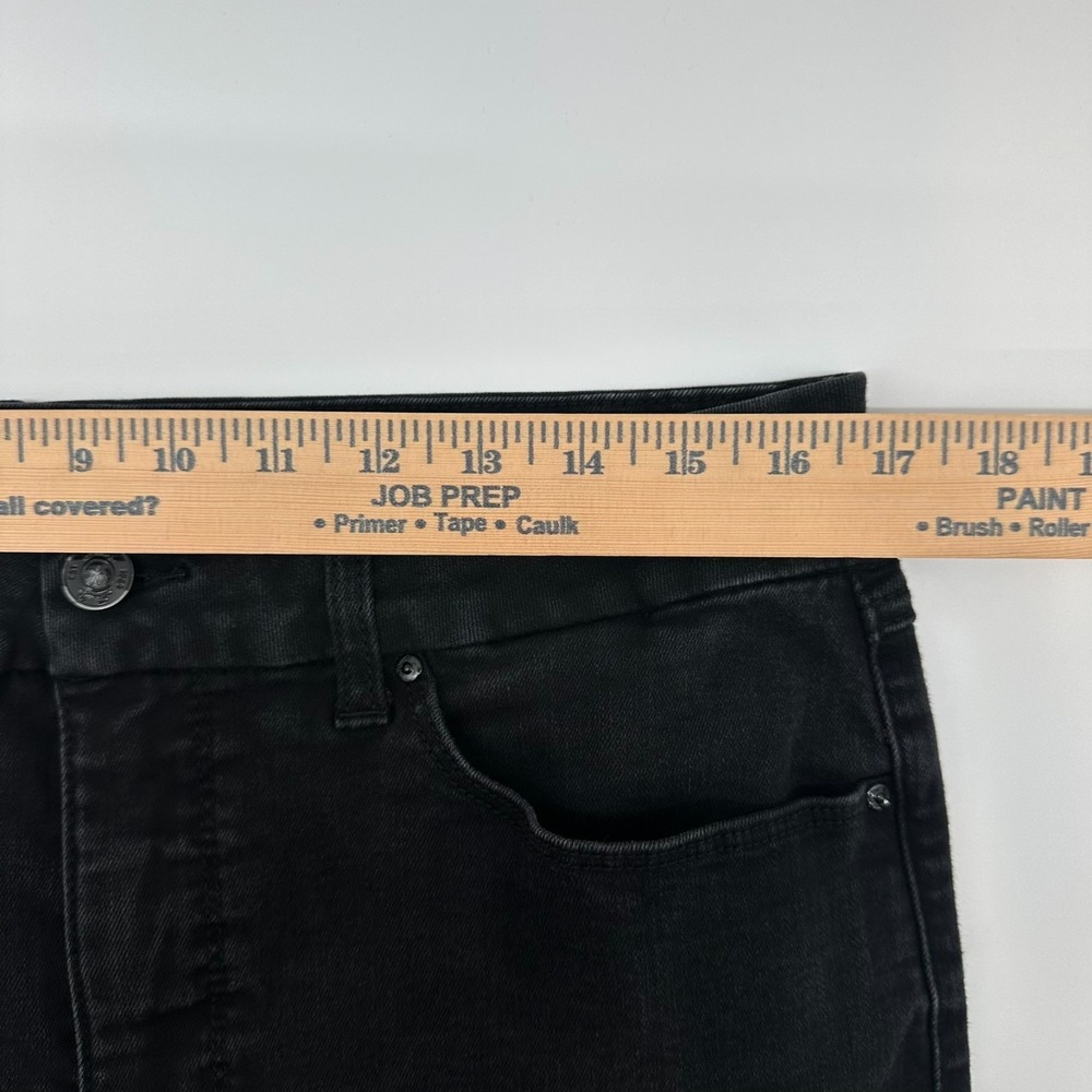 Seven7 Tummyless High Rise Skinny Jeans Womens 14 Black Dark Wash Denim Stretch - Picture 8 of 10